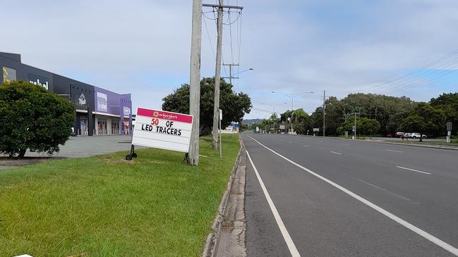 The stretch of Nicklin Way, Minyama after the election signs were removed by Michael Burgess. Picture: Michael Burgess