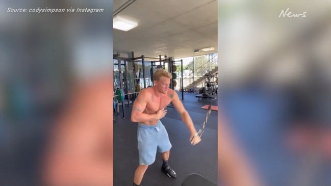 Swimmer Cody Simpson shares gruelling workout