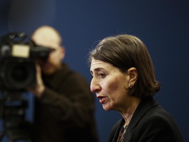 NSW Premier Gladys Berejiklian said the government was considering a plan to build fast rail network between Sydney and regional centres Picture: NCA NewsWire / Dylan Robinson