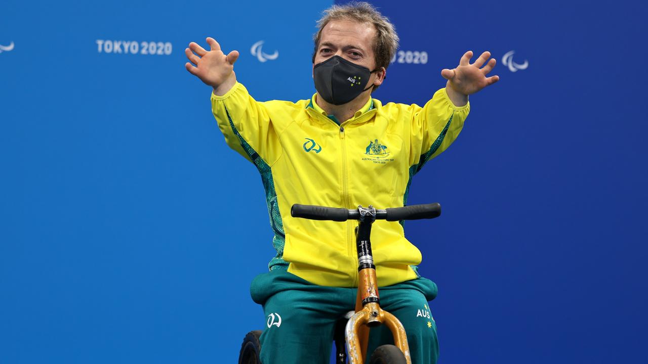 Grant ‘Scooter’ Patterson has become one of the most recognisable athletes at the Paralympics. Picture: Getty Images