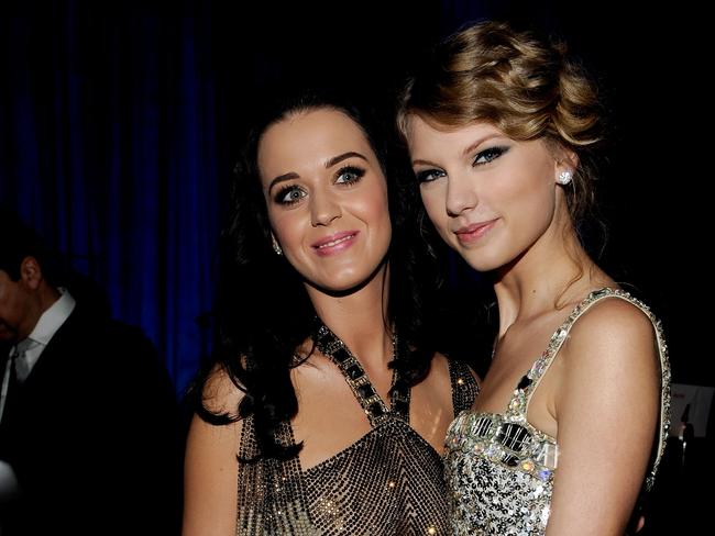 Perry and Swift pre-feud, at the 2010 Grammys. Picture: Getty