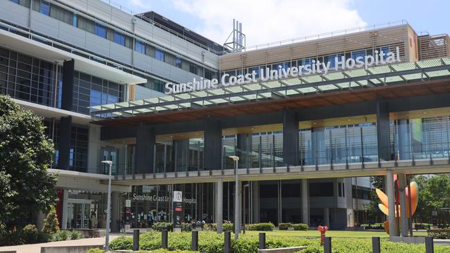 The incident occurred at the Sunshine Coast University Hospital in Birtinya. Picture: NewsWire / Nicholas Eagar