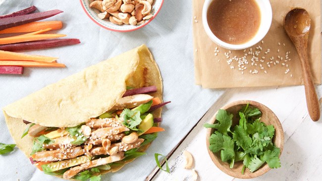 Teriyaki Chicken This wrap recipe will liven up your deskside lunch body+soul