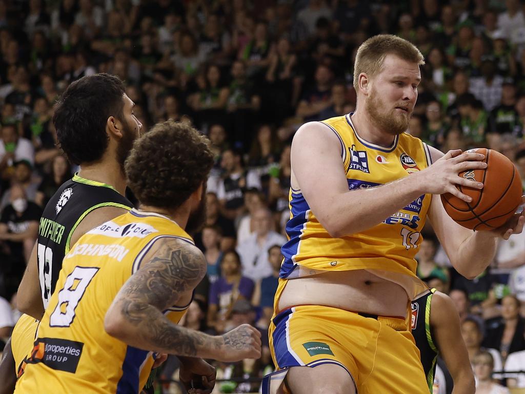 Brisbane Bullets big man Harry Froling will continue to stand up to online “cowards”. Picture: Getty Images