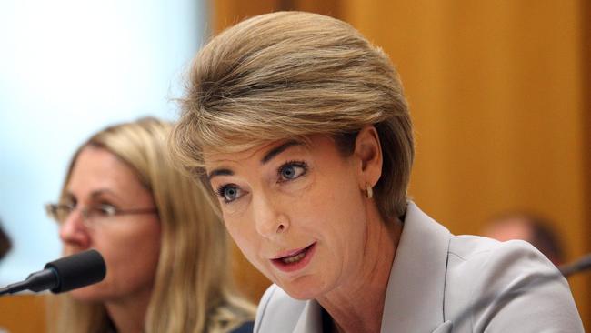 Michaelia Cash in Senate estimates this afternoon.