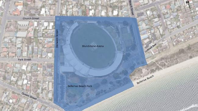 Proposed Blundstone Arena surrounding area smoke free zone. Picture: CLARENCE CITY COUNCIL