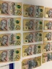 Gold Coast police also allegedly found a large quantity of cash. Picture: Queensland Police Service