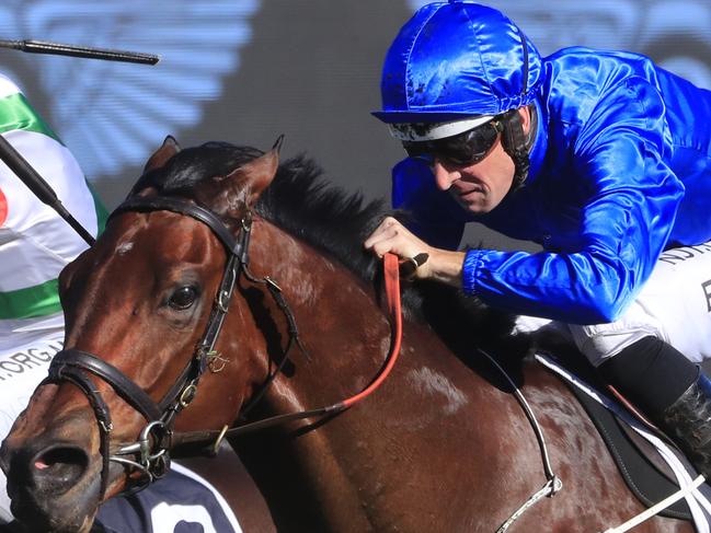 Hugh Bowman and Viridine combine to win at Royal Randwick last month.