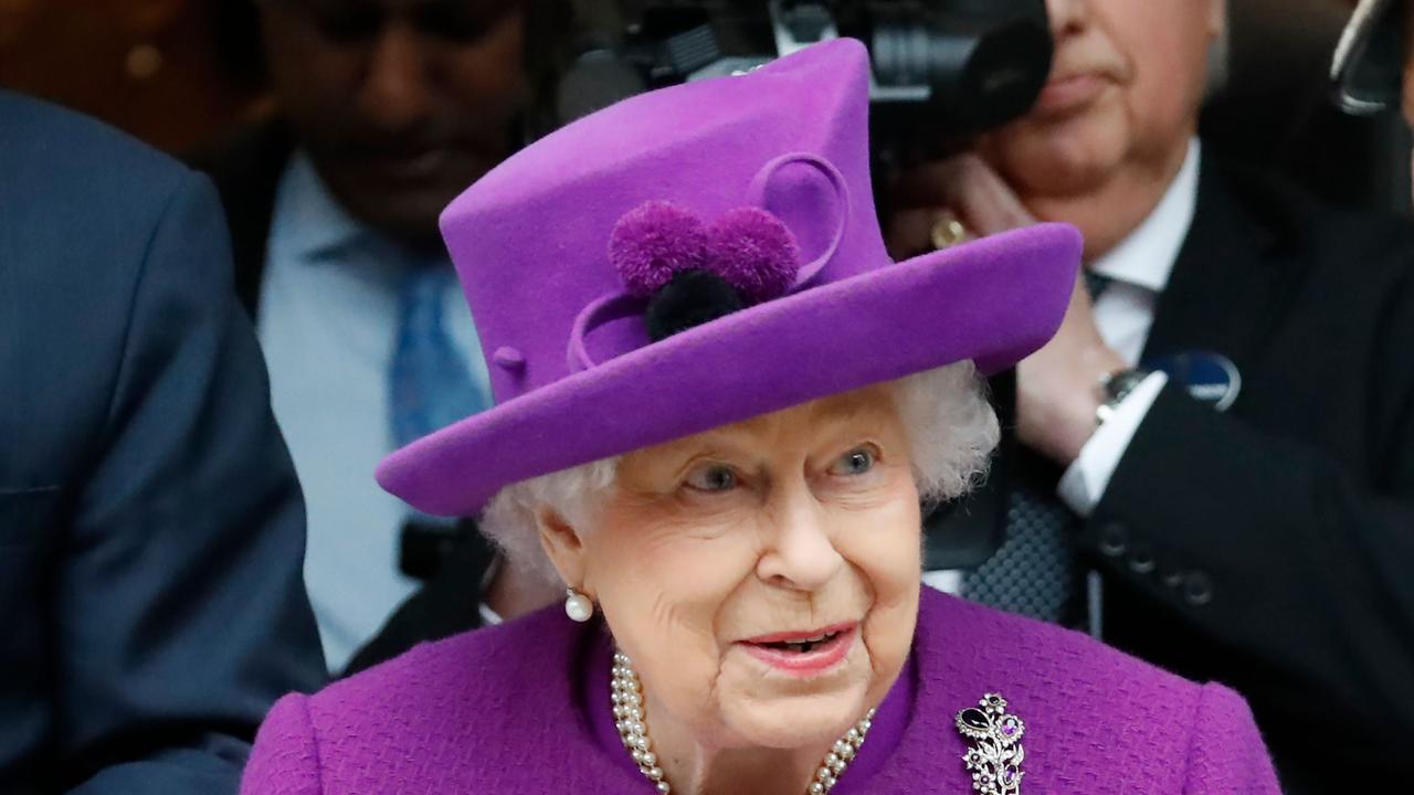 Queen Elizabeth II leaves after a visit to open the new premises of the Royal National ENT. Picture: AFP