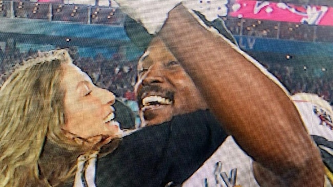 Antonio Brown with Tom Brady's wife Gisele after the 2021 Super Bowl win.