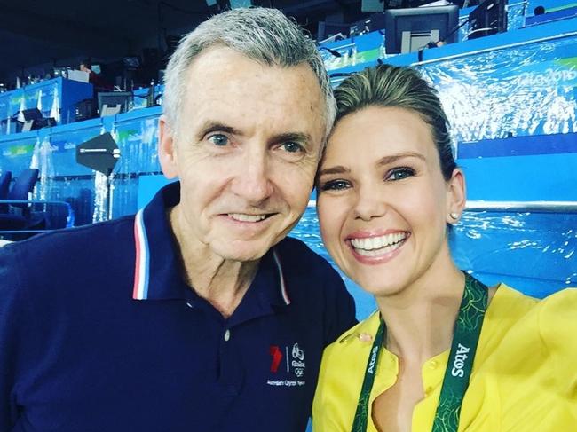 Sunrise correspondent Edwina Bartholomew with Seven sports caller Bruce McAvaney. Source: Instagram