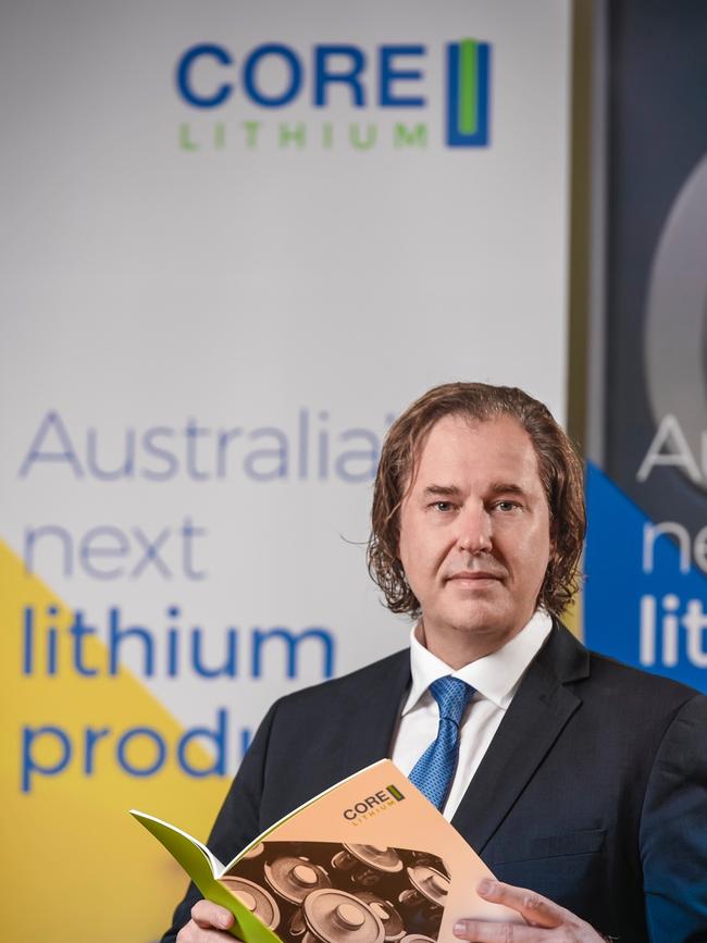 Stephen Biggins from Core Lithium. Picture: Roy Van der Vegt.