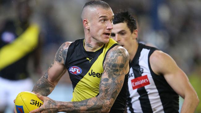 Dustin Martin and the Tigers are motoring into the finals. Picture: Michael Klein