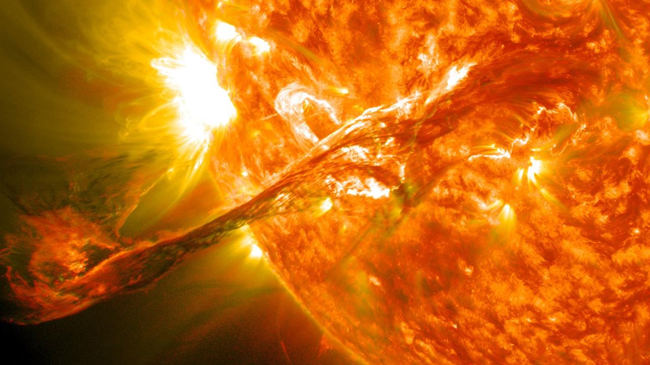 A coronal mass ejection (CME) from the sun is expected to hit Earth on Wednesday, but experts predict a minor solar storm most of us won’t even notice. Picture: supplied