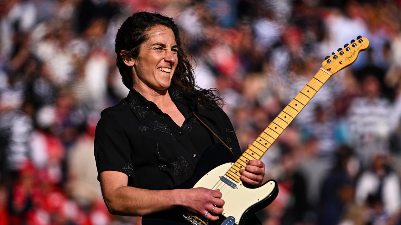 Temper Trap and Friends play at half time during the 2022 Toyota AFL Grand Final. Picture: Getty