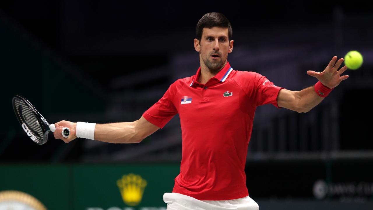 Novak Djokovic is still swinging. Photo by Adam Pretty/Getty Images.