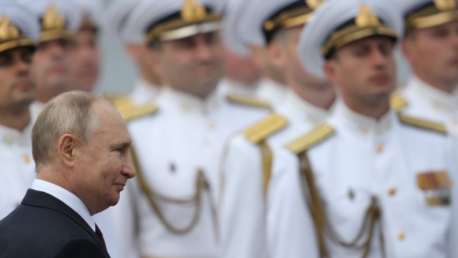 Vladimir Putin says Russia's arsenal is 'invincible' as it cements its position as one of the world's leading naval powers. Picture: Getty Images