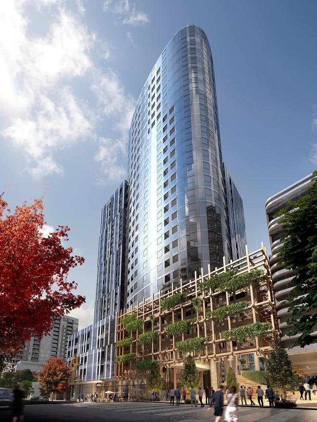 A picture of the Yarra One development to be built on Claremont St, South Yarra. Picture: supplied