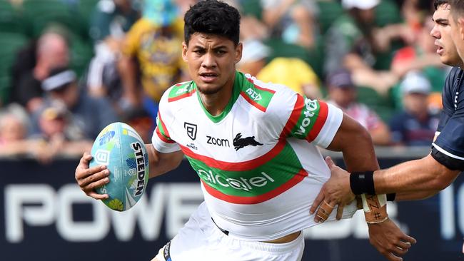 Jaxson Paulo is a player on the up for South Sydney. Picture: Grant Trouville/NRL Photos