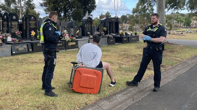 A man has been arrested at Eastern Cemetery.