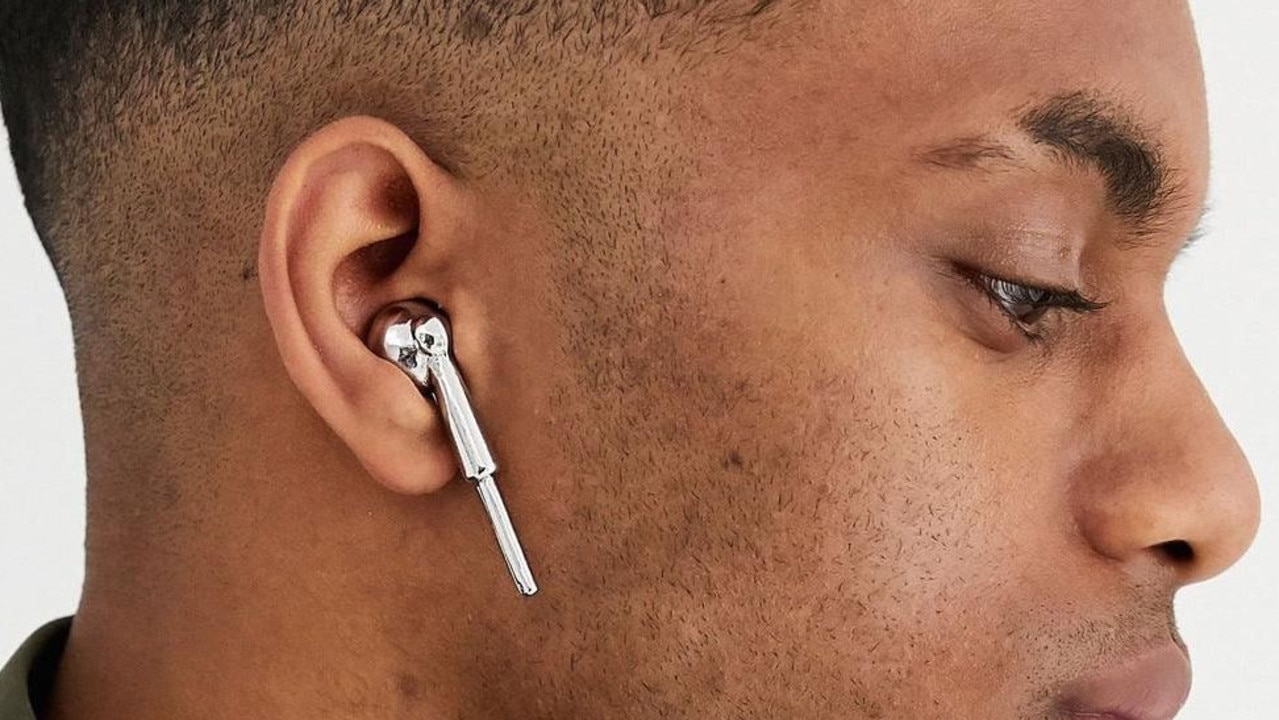 Fast fashion retailer ASOS began selling fake wireless earbuds as jewellery earlier this year. Picture: ASOS