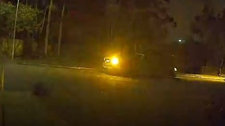 Footage filmed by the security camera on a Tesla showing teens allegedly breaking into cars at a home in Ashmore.