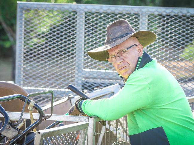 Grasschopper Darwin Lawn Mowing &amp; Yard Tidy owner Richard Osborne rejects the new Shoal Bay tip price hike. Picture: Glenn Campbell.