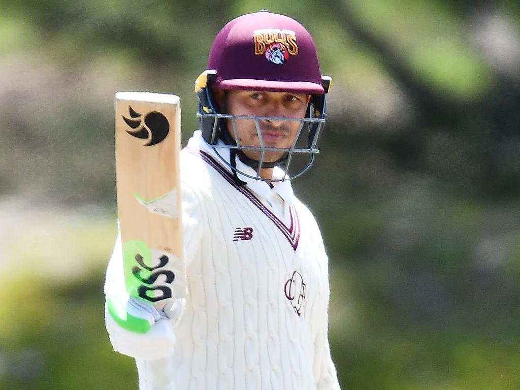 Khawaja was unbeaten on 52 runs as Queensland claimed victory after barely an hour of play. Picture: Mark Brake/Getty Images