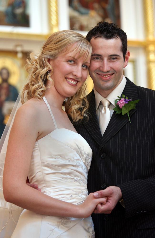 The wedding of Peter Resnikoff and Michelle Bosma at Russian Orthodox Church, Rocklea in 2006. Photo Campbell Scott