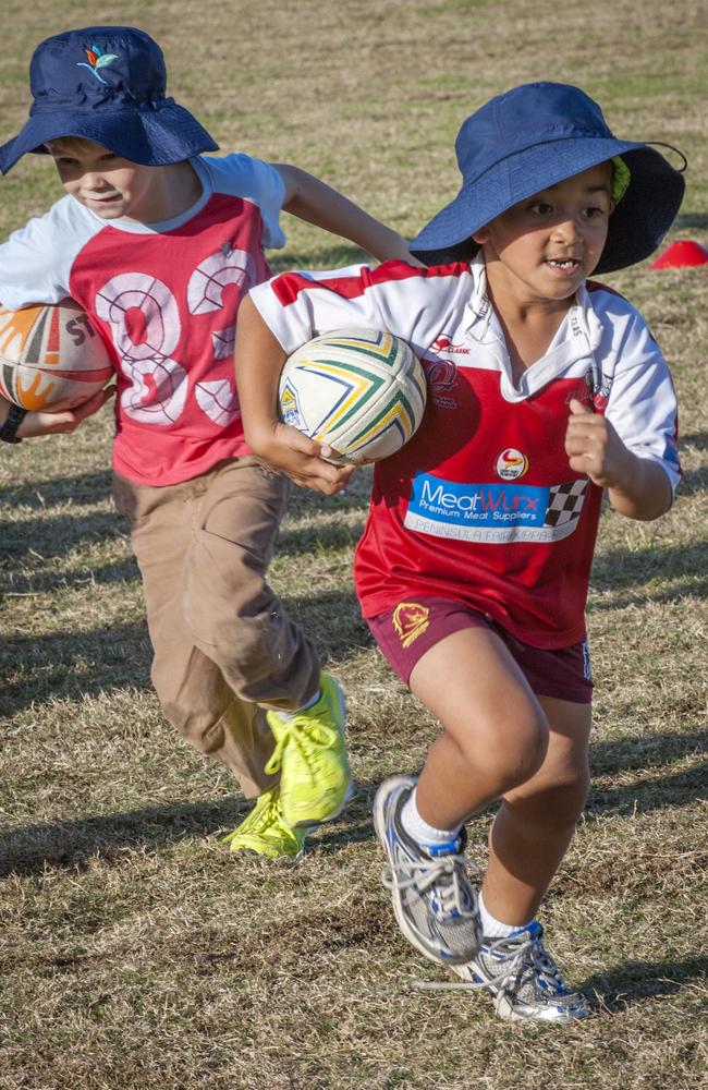 2013 Mango Hill state school student Taufa Taulani (right). Pictures by Russell Brown.