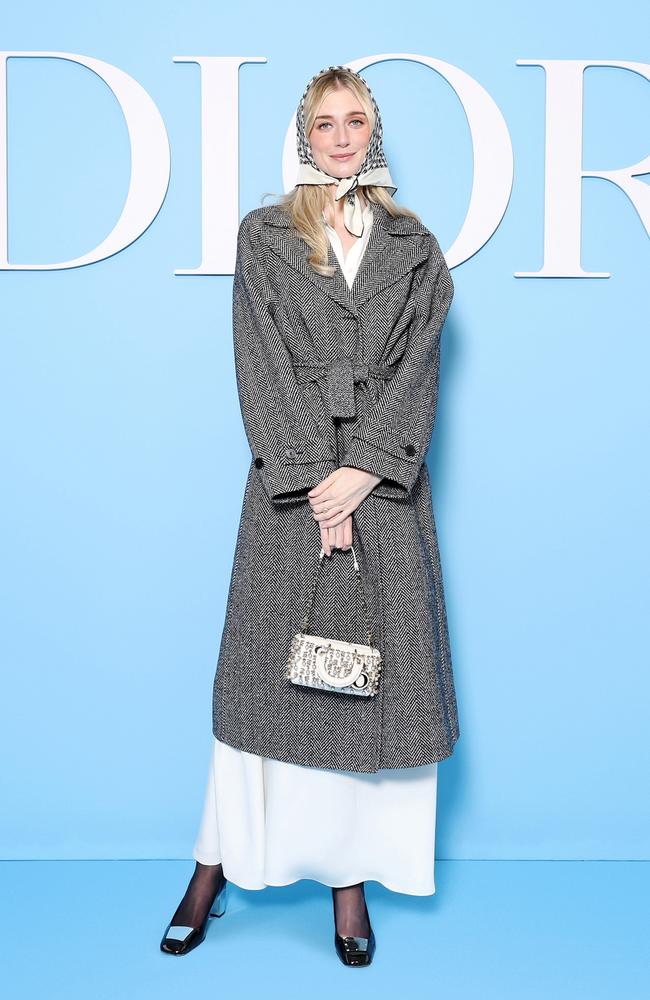 Australian actress Elizabeth Debicki went for old lady chic at the Christian Dior’s spring summer show at Paris Fashion week. Picture: Pascal Le Segretain/Getty Images for Christian Dior