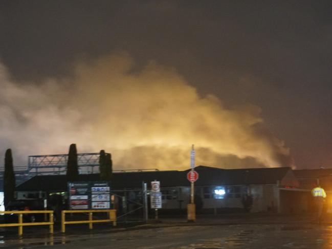 A fire at the One Forty One Sawmill at Mt Gambier. Picture: Jessica Ball