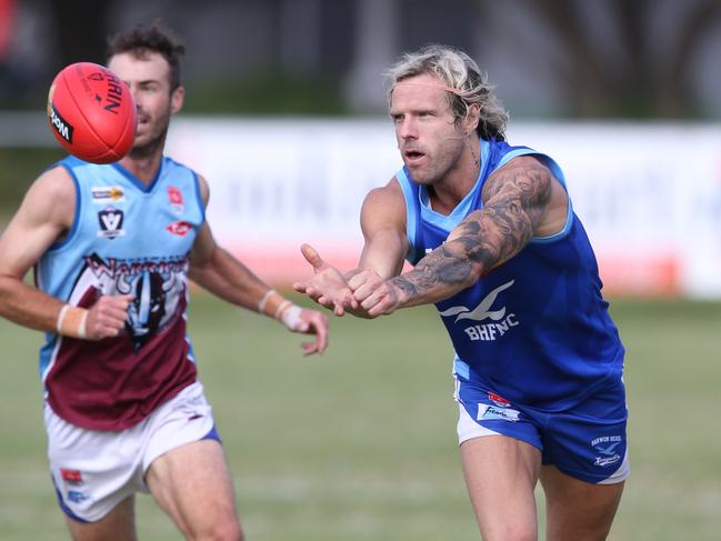 VBFL: Barwon Heads v Modewarre. Barwon Heads Matthew Dyer. Picture: Mike Dugdale