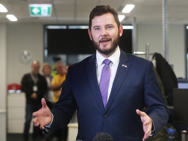 Minister Felix Ellis at the emergency services centre in Hobart where the new $760 million communications network is now in place for use. Picture: Nikki Davis-Jones