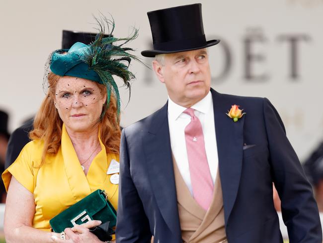 Prince Andrew was pictured leaving for Balmoral with ex-wife Sarah Ferguson. Picture: Getty Images