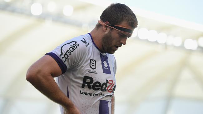 Storm skipper Christian Welch has slammed his side, after their loss to the Titans. Picture: NRL Imagery.