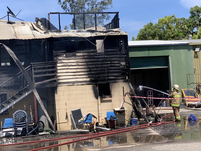 ‘The whole f—ing house is gone’: Fire rips business apart