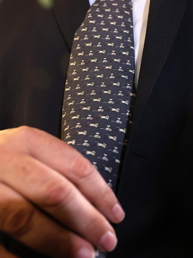 Wearing a 'cat and mouse' tie: French ambassador Jean-Pierre Thebault. Picture: Gary Ramage