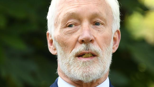 Patrick McGorry Chair of the Expert advisory Committee for the Mental Health Royal Commission speaks during a press conference at Parliament House, Melbourne, Thursday, November 28, 2019. (AAP Image/James Ross) NO ARCHIVING