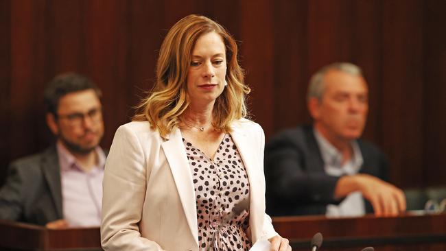 Labor leader Rebecca White is due to give birth in June. Picture: Zak Simmonds