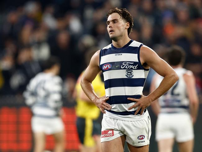 Jack Bowes was shunted to Geelong in a salary dump. Picture: Michael Willson/AFL Photos via Getty Images.