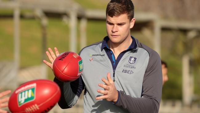 Fremantle Dockers young ruck gun Sean Darcy. Picture: Alison Wynd