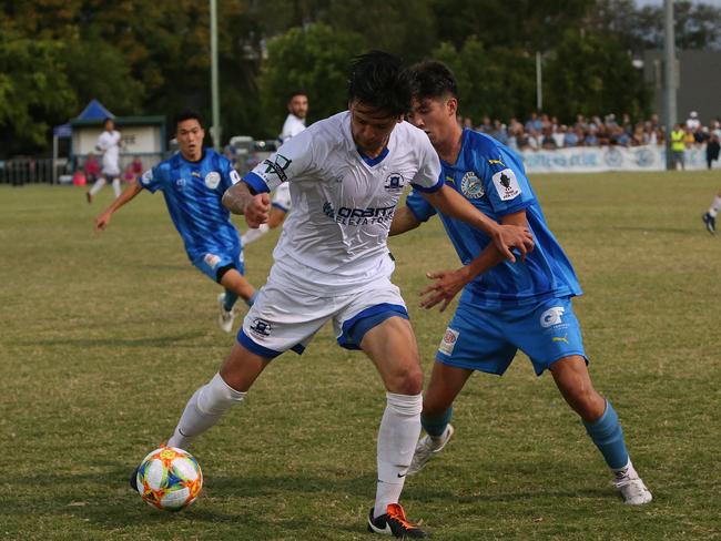 Grand final of the Gold Coast Premier League senior men’s competition between Surfers Paradise Apollo and Palm Beach Sharks. Picture: Mike Batterham