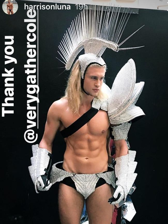 Harrison Luna in the Mister International pageant. Picture: Instagram