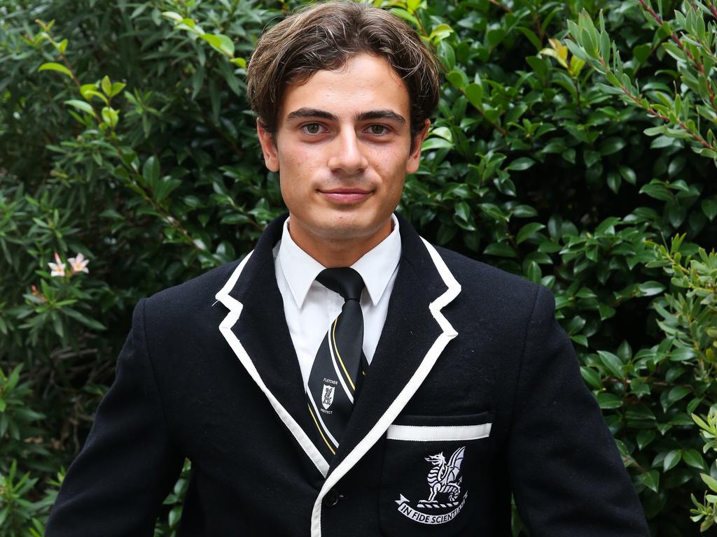 Newington College Year 12 student Leo Grippi. Picture: Gaye Gerard/NCA NewsWire