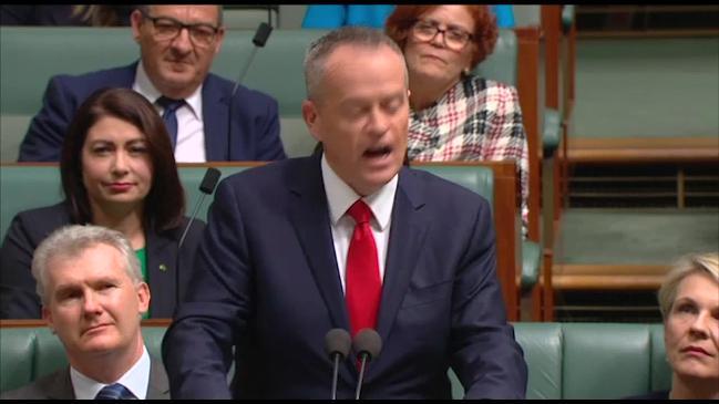 Shorten throws down gauntlet with $80 billion "referendum" challenge