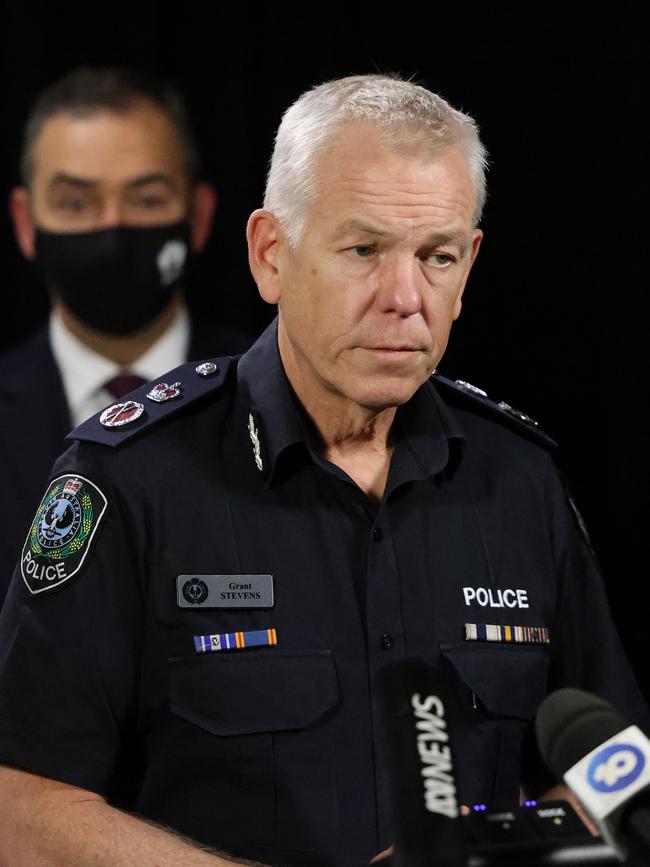 After his socktake – Police Commissioner Grant Stevens. Picture: NCA NewsWire / David Mariuz