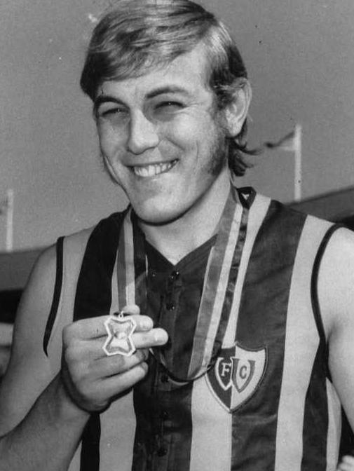 Malcolm Blight after winning the 1972 Magarey Medal for the then Peckers.