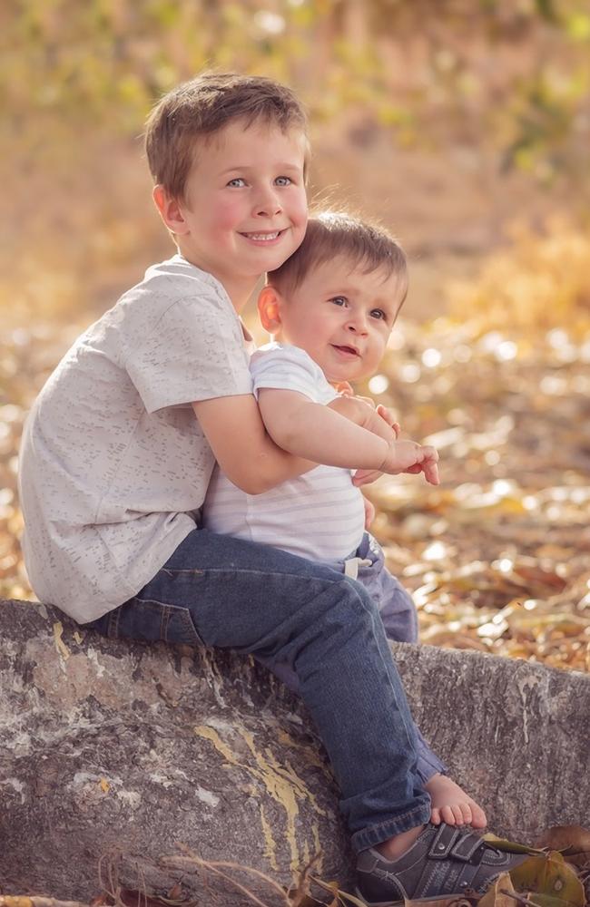 Koda Little, 4, and his brother Hunter Little, 9 months. Picture: Supplied