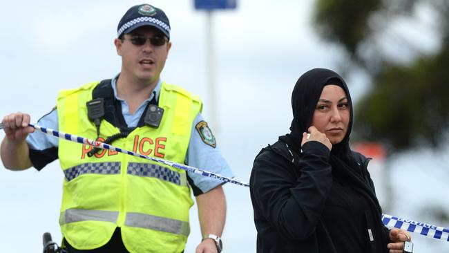 The crime scene at the shooting of Mejid Hamzy at Condell Park. Picture: Jeremy Piper